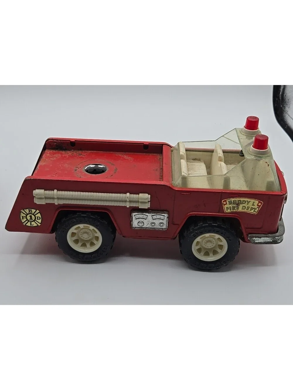 Lot Of 2 Vintage Red Buddy L Snorkel Fire Trucks For Parts As Is
